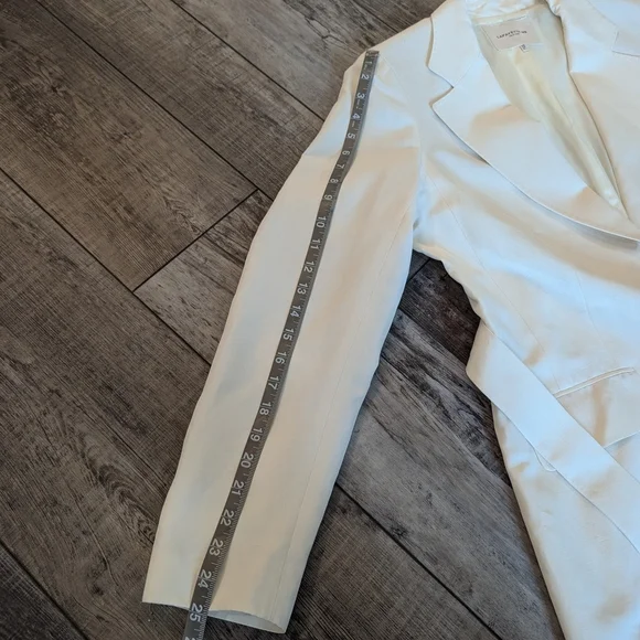 Lafayette 148 New York Kettson Cream Belted Suit Jacket Size 10 - Picture 14 of 14
